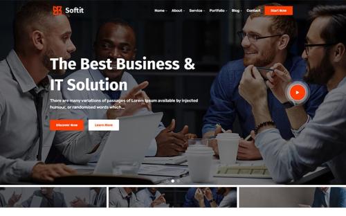 Softit - IT Solution Services and Technology WordPress Theme theme free