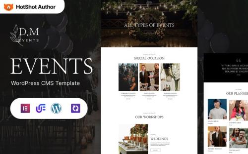 D.M Events - Events Planner And Wedding Planner WordPress Theme theme free